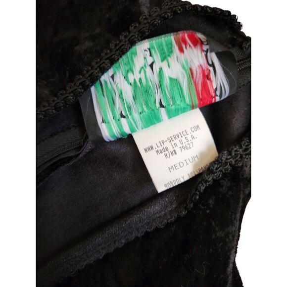 Lip Service Vintage Y2K Whimsigoth Velvet Maxi Dress Womens M Black Renaissance - Picture 10 of 10